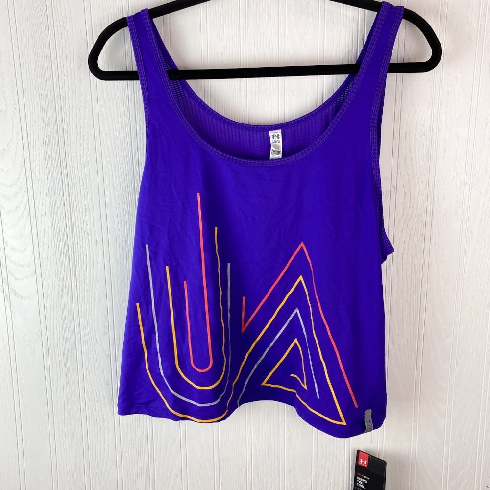 Under Armor Tank Heat‎ Gear Loose Purple Size Large NWT